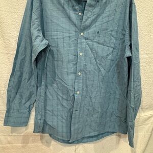 Izod Light Blue Checkered Shirt